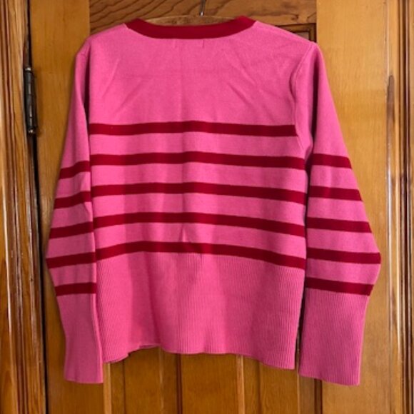 Rachel Zoe Pink & Red Sweater Cardigan Woman's Size XL - Picture 3 of 7
